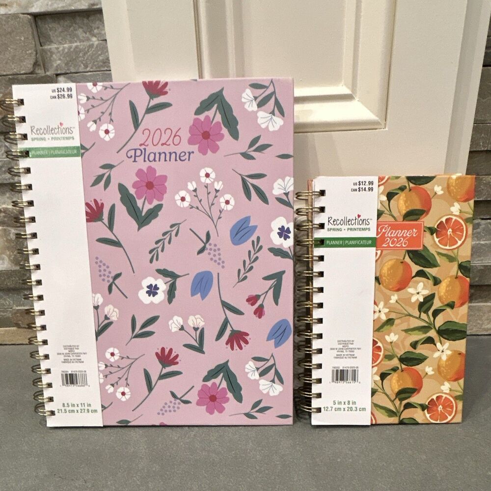 2 for 1 Deal- Recollections 2026 Weekly & Monthly Spiral Planner - CLEARANCE